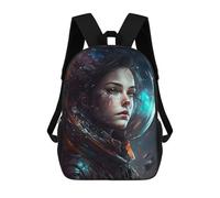 sinyumoney Magical Mushroom Meditation Zaino Scuola Stampato 3D Per Ragazzi E Ragazze Zaino Per Computer Portatile Per Bambini/Studenti/Adulti, Space Explorer's Garza, 17"