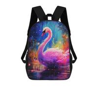 sinyumoney Magical Swan Reflection Zaino Scolastico Alla Moda Per Studenti, Adatto A Ragazzi E Ragazze, Ideale Per Viaggi All'aperto E Attività Ricreative. 17inch