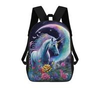 sinyumoney Magical Unicorn Garden Zaino Per Bambini Borsa Scolastica Per Ragazzi Cartone Animato Stampa 3D Borsa Scolastica Per Studenti Zaino Per Laptop Per Ragazzi E Ragazze 17inch