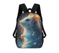 sinyumoney Magical White Hamster Zaini Per Bambini, Borsa Scolastica Stampata in 3D, Zaino Per Bambini, Zaini Da Viaggio, Borse Per Bambini, Borse Per Libri, Borsa Scolastica Per Bambini 17inch