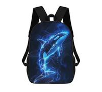 sinyumoney Majestic Leviathan Zaini Per Bambini Zaini Stampati In 3D Zaini Per Studenti Della Scuola E Del Collegio (ragazzi E Ragazze), Luminescente Orca Dive, 17"