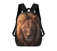 sinyumoney Majestic Lion Portrait Zaino Scolastico Per Bambini Stampato in 3D, Zaini Da Viaggio Ad Alta Capacità, Borse Per Libri, Zaini Scolastici Per Bambini 17inch