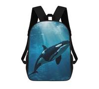 sinyumoney Majestic Orca Whale Killer Zaino Per Bambini, Borsa Scolastica Per Ragazzi E Adolescenti, Regalo, Zaino Da Viaggio, Zaino Scolastico, Borsa Per Libri 17inch