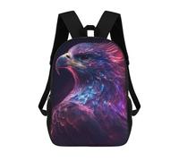 sinyumoney Majestic Phoenix - Zaino scolastico per adolescenti, con stampa 3D, regolabile, con tasche alla moda, per bambini, ragazzi, ragazze, studenti e adolescenti, Galaxy Eagle Hawk Bird, 17"