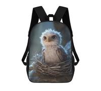 sinyumoney Majestic Red Deer Stag Zaini da 17 pollici per bambini, Borse da scuola stampate 3D per studenti delle scuole elementari e del college, ragazzi e ragazze, Baby Eagle In Nest, 17"