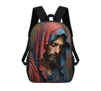 sinyumoney Man in Red And Blue Robe Zaino Scolastico Stampato in 3D, Borse Scolastiche Per Ragazzi E Ragazze, Zaino Per Laptop Per Bambini/studenti/adulti 17inch