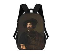 sinyumoney Man with A Steel Gorget Zaino Scolastico Per Bambini, Zaino Casual Da Viaggio Per Ragazzi E Ragazze, Zaino Da Giorno Di Grande Capacità 17inch