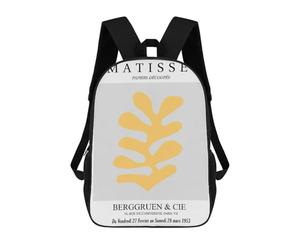 sinyumoney Matisse Berggruen Cie Zaini Per Bambini, Borsa Scolastica Stampata in 3D, Zaino Per Bambini, Zaini Da Viaggio, Borse Per Bambini, Borse Per Libri, Borsa Scolastica Per Bambini 17inch