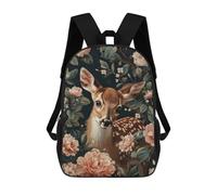 sinyumoney Meadow Fawn Zaini Per Bambini Zaino Scolastico Borsa Scolastica Stampata in 3D Borsa Scolastica Per Ragazzi Studenti Delle Scuole Elementari E Medie 17inch