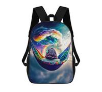sinyumoney Melody of Heart - Zaino scolastico con stampa 3D, per ragazzi e ragazze, per computer portatile, per bambini, studenti, adulti, Hammock, 17"