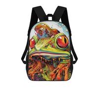 sinyumoney Melting Frog Surreal Artwork Zaino Scolastico Stampato in 3D Zaino Scolastico Per Bambini Zaini Scolastici Zaini Da Viaggio Borsa Casual Alla Moda Per Bambini Studenti Scolastici 17inch