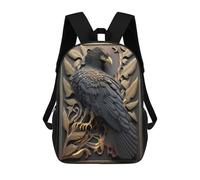 sinyumoney Mighty Golden Eagle Zaino Per Bambini, Zaino Scolastico Stampato in 3D, Zaino Per Ragazzi E Ragazze, Borsa Scolastica Regolabile Per La Scuola Primaria 17inch