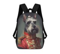 sinyumoney Miniature Schnauzer Dog Zaini Casual Per Bambini, Borse Scolastiche Per Ragazzi E Ragazze, Zaini Per Libri, Zaini 17inch