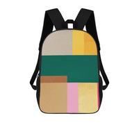 sinyumoney Modern Geometry 10 Zaino Scolastico Zaini Scolastici Per Ragazze Zaini Per Ragazzi Con Tasche Borsa Scolastica Alla Moda Zaino Per Bambini 17inch