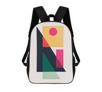 sinyumoney Modern Geometry 2 Zaino Per Bambini Zaino Scolastico Borsa Scolastica Borsa Scolastica Alla Moda Stampata in 3D Per Ragazzi Studenti Delle Scuole Elementari E Medie 17inch