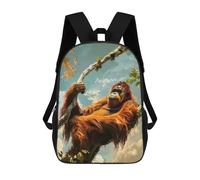sinyumoney Monkey Zaino Per Bambini, Borsa Scolastica Di Grande Capacità, Zaino Per Studenti, Zaino Per Ragazzi, Ragazze, Adulti, Adolescenti 17inch