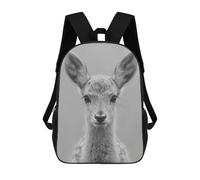 sinyumoney Monochrome Deer Portrait Zaino Per Bambini E Bambine, Zaino Da Giorno, Scuola Primaria, Perfetto Per Il Ritorno A Scuola O Per L'educazione Fisica, Regali E Viaggi 17inch