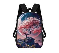 sinyumoney Moonlit Blossom Paradise Zaino, Zaino Per Bambini, Borsa Scolastica Per Studenti, Zaino Per Libri, Borsa Scolastica Stampata in 3D Per Ragazzi E Ragazze 17inch