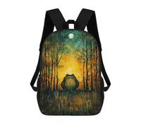 sinyumoney Moonlit Forest Frog Zaino Per Bambini Stampato in 3D Zaino Scolastico Per Bambini Ad Alta Capacità Zaini Da Viaggio Borse Per Libri Zaino Scolastico Per Bambini 17inch