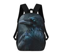 sinyumoney Moonlit Raven Portrait Zaino Per La Scuola Stampato in 3D Borsa Scolastica Per Ragazzi E Ragazze Zaino Per Bambini Zaino Da Viaggio 17inch