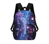 sinyumoney Moonlit Sakura Passage Zaini Per Bambini Zaino Scolastico Borsa Scolastica Stampata in 3D Borsa Scolastica Per Ragazzi Studenti Delle Scuole Elementari E Medie 17inch