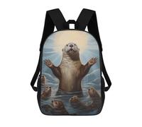 sinyumoney Moses Otter Zaino Per La Scuola Stampato in 3D Borsa Scolastica Per Ragazzi E Ragazze Zaino Per Bambini Zaino Da Viaggio 17inch