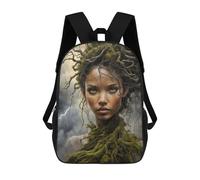 sinyumoney Mossy Nymph Queen Zaino Scolastico Stampato in 3D Zaino Scolastico Per Bambini Zaini Scolastici Zaini Da Viaggio Borsa Casual Alla Moda Per Bambini Studenti Scolastici 17inch