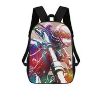 sinyumoney Motor Sport Art 2 Zaino Scolastico Per Bambini, Stampato in 3D, Borsa Scolastica Alla Moda, Borsa Scolastica Casual Per Ragazzi, Studenti Delle Scuole Elementari E Medie 17inch