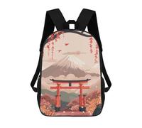 sinyumoney Mount Fuji Landscape Zaini Per Bambini Zaino Scolastico Borsa Scolastica Stampata in 3D Borsa Scolastica Per Ragazzi Studenti Delle Scuole Elementari E Medie 17inch