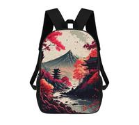 sinyumoney Mount Fuji Painting Zaino Scolastico Per Bambini, Stampato in 3D, Borsa Scolastica Alla Moda, Borsa Scolastica Casual Per Ragazzi, Studenti Delle Scuole Elementari E Medie 17inch