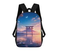 sinyumoney Mount Fuji Torii Gate Zaino Scolastico Per Bambini, Stampato in 3D, Borsa Scolastica Alla Moda, Borsa Scolastica Casual Per Ragazzi, Studenti Delle Scuole Elementari E Medie 17inch