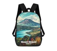 sinyumoney Mount Rinjani National Park Zaino Per Bambini Stampato in 3D Zaino Scolastico Per Bambini Ad Alta Capacità Zaini Da Viaggio Borse Per Libri Zaino Scolastico Per Bambini 17inch
