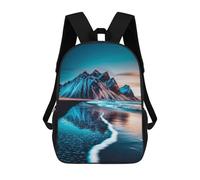 sinyumoney Mountain Beach Sunset Zaino Scolastico Per Bambini, Stampato in 3D, Borsa Scolastica Alla Moda, Borsa Scolastica Casual Per Ragazzi, Studenti Delle Scuole Elementari E Medie 17inch