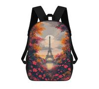 sinyumoney Mountain Cabin Scene Zaino scolastico stampato 3D per bambini, stile casual e alla moda, ideale per viaggi e studi., Stile: 11., 17"