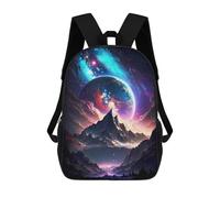 sinyumoney Mountains Of Infinity Zaino Scolastico Stampato in 3D, Borse Scolastiche Per Ragazzi E Ragazze, Zaino Per Laptop Per Bambini/studenti/adulti 17inch