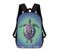 sinyumoney Mr Turtle Zaino, Zaino Per Bambini, Borsa Scolastica Per Studenti, Zaino Per Libri, Borsa Scolastica Stampata in 3D Per Ragazzi E Ragazze 17inch