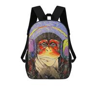 sinyumoney Music Lover Zaini Per Bambini, Zaini Scolastici, Borse Scolastiche Alla Moda Stampate in 3D Per Ragazzi, Studenti Delle Scuole Elementari E Medie 17inch