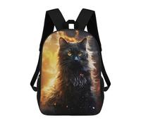 sinyumoney Mystical Black Cat Zaini Per Bambini, Zaini Scolastici Personalizzati 3D Per Ragazzi E Ragazze, Zaini Scolastici Grandi, Zaini Casual Da Giorno 17inch