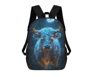 sinyumoney Mystical Bull Zaino Scolastico Per Bambini, Borsa Scolastica Stampata in 3D Per Ragazzi, Studenti Delle Scuole Elementari E Medie 17inch