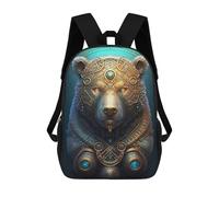 sinyumoney Mystical Cosmic Bear Zaini Casual Per Bambini, Borse Scolastiche Per Ragazzi E Ragazze, Zaini Per Libri, Zaini 17inch