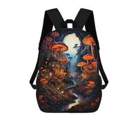 sinyumoney Mystical Mushroom Forest-8 Zaino Scolastico Alla Moda Per Studenti, Adatto A Ragazzi E Ragazze, Ideale Per Viaggi All'aperto E Attività Ricreative. 17inch