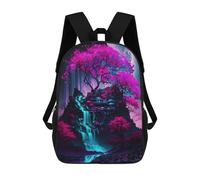 sinyumoney Mystical Nature Neon Tree Zaino Scolastico Alla Moda Per Studenti, Adatto A Ragazzi E Ragazze, Ideale Per Viaggi All'aperto E Attività Ricreative. 17inch