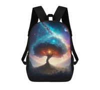 sinyumoney Mystical Space Tree Zaino Scolastico Per Bambini Stampato in 3D, Zaini Da Viaggio Ad Alta Capacità, Borse Per Libri, Zaini Scolastici Per Bambini 17inch