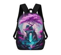 sinyumoney Mystical Tree 11 Zaino Scolastico Per Bambini, Stampato in 3D, Borsa Scolastica Alla Moda, Borsa Scolastica Casual Per Ragazzi, Studenti Delle Scuole Elementari E Medie 17inch