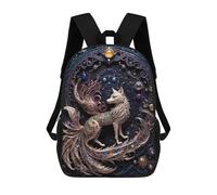 sinyumoney Mythological Fox Art Deco Stampa Zaino Per Bambini, Borsa Scolastica Per Adulti E Bambini, Zaino Da Viaggio Per Tutti I Giorni 17inch