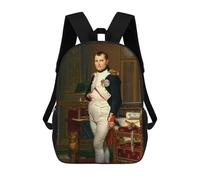 sinyumoney Napoleon in His Study Zaini Per Bambini, Zaini Scolastici Personalizzati 3D Per Ragazzi E Ragazze, Zaini Scolastici Grandi, Zaini Casual Da Giorno 17inch