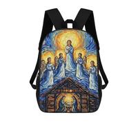 sinyumoney Nativity Scene in Style Zaino Per Bambini, Zaino Scolastico Per Bambini, Zaini Scolastici Stampati in 3D Per Ragazzi E Studenti Adolescenti 17inch