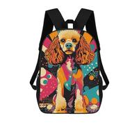 sinyumoney Neobaroque Nutcracker Maltese Dog Zaini Scuola Per Bambini, Borsa Scuola Stampa 3D Per Ragazzi Studenti Della Scuola Elementari E Del College, Retro Poodle Pop Art Print Colorful Pet Port
