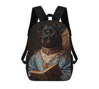 sinyumoney Neobaroque Nutcracker Maltese Dog Zaini Scuola Per Bambini, Borsa Scuola Stampa 3D Per Ragazzi Studenti Della Scuola Elementari E Del College, Dog In Royal Attira Black Dog In Blue Abiti