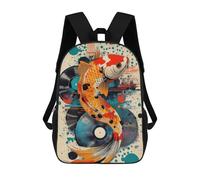 sinyumoney Neobaroque Nutcracker Maltese Dog Zaini Scuola Per Bambini, Borsa Scuola Stampa 3D Per Ragazzi Studenti Della Scuola Elementari E Del College, Koi Fish & Amp; Vinyl Vibrante Koi Fish Pop Ar